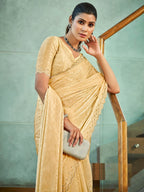 Stylee Lifestyle Ivory Silk Blend Embellished Saree - Distacart