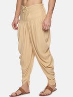 Sethukrishna Beige Solid Dhoti Pant For Men - Distacart