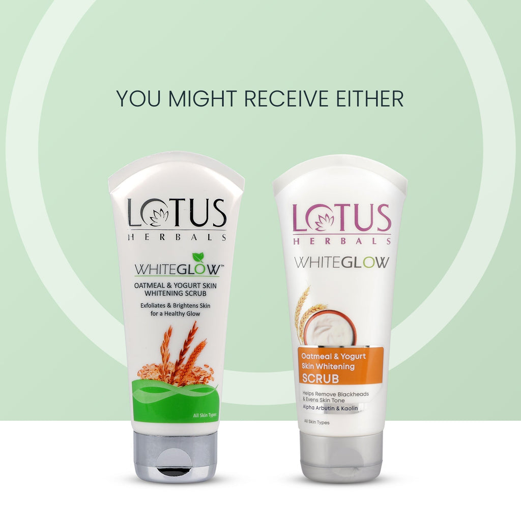 Lotus Herbals WhiteGlow Skin Brightening Oatmeal & Yogurt Gentle Exfoliator Scrub