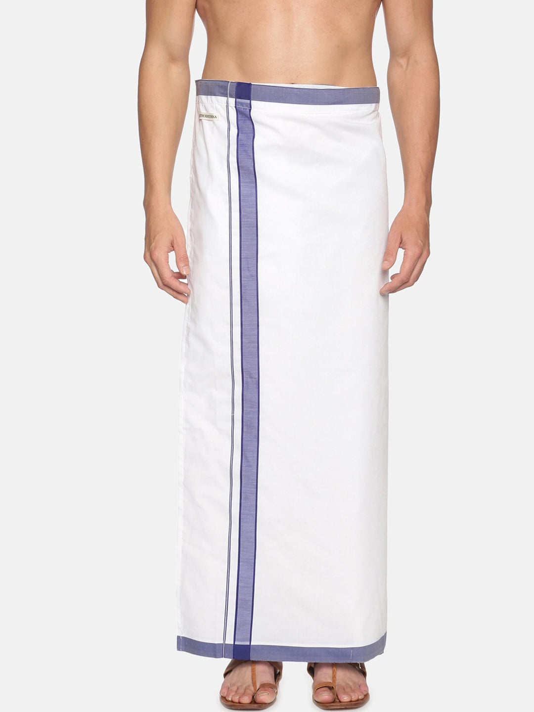 Sethukrishna Men Pack Of 2 Solid Cotton Dhotis - Distacart