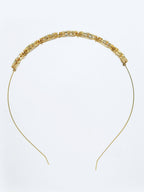 NVR Women's Gold-Polished Kundan Embellished Hairband