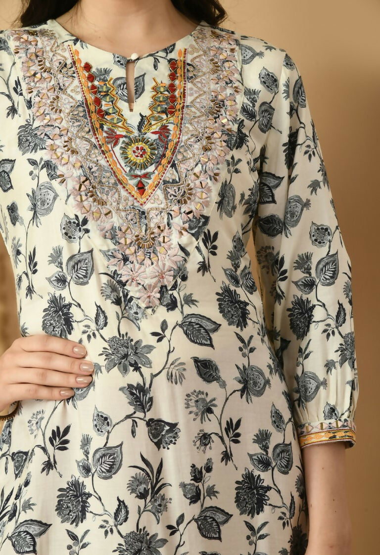 Joban Fashion White Maslin Kurta Set