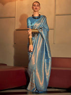 Saree Mall Woven Design Zari Silk Blend Kanjeevaram Sarees - Distacart