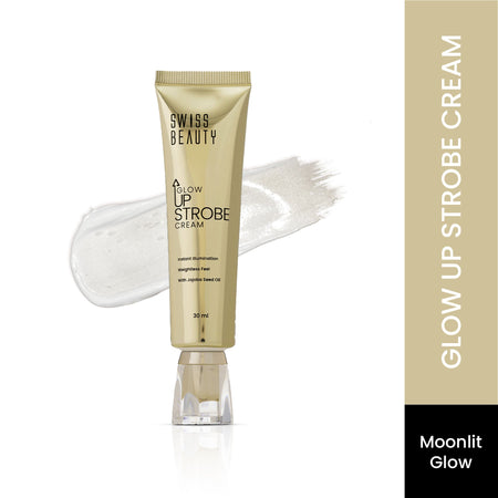 Swiss Beauty Glow Up Strobe Cream, Dewy Radiance, Versatile Use With Jojoba Oil - 2 Moonlit Glow