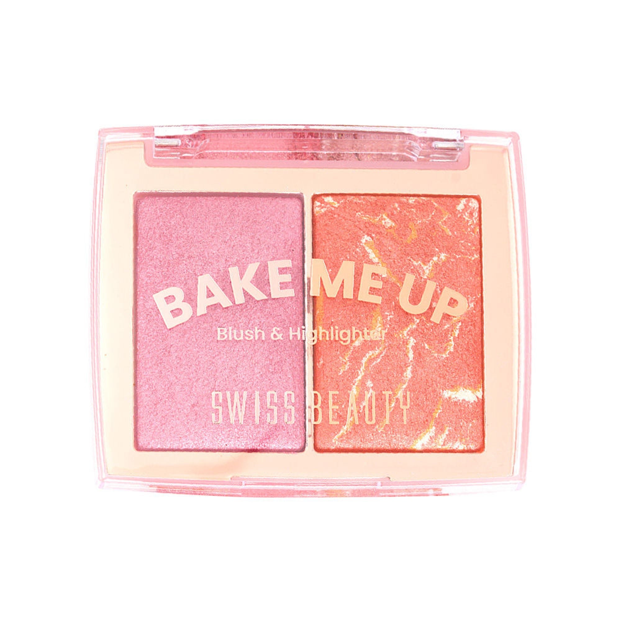 Swiss Beauty Bake Me Up Blush & Highlighter , 2-In-1 Baked Formula, Long-Lasting - Pink Macaron - Distacart