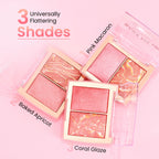 Swiss Beauty Bake Me Up Blush & Highlighter , 2-In-1 Baked Formula, Long-Lasting - Coral Glaze - Distacart