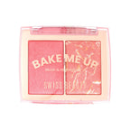 Swiss Beauty Bake Me Up Blush & Highlighter , 2-In-1 Baked Formula, Long-Lasting - Coral Glaze - Distacart