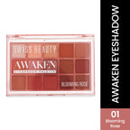 Swiss Beauty Awaken Eyeshadow Palette , Matte + Shimmer Finish , Long-Lasting - Blooming Rose
