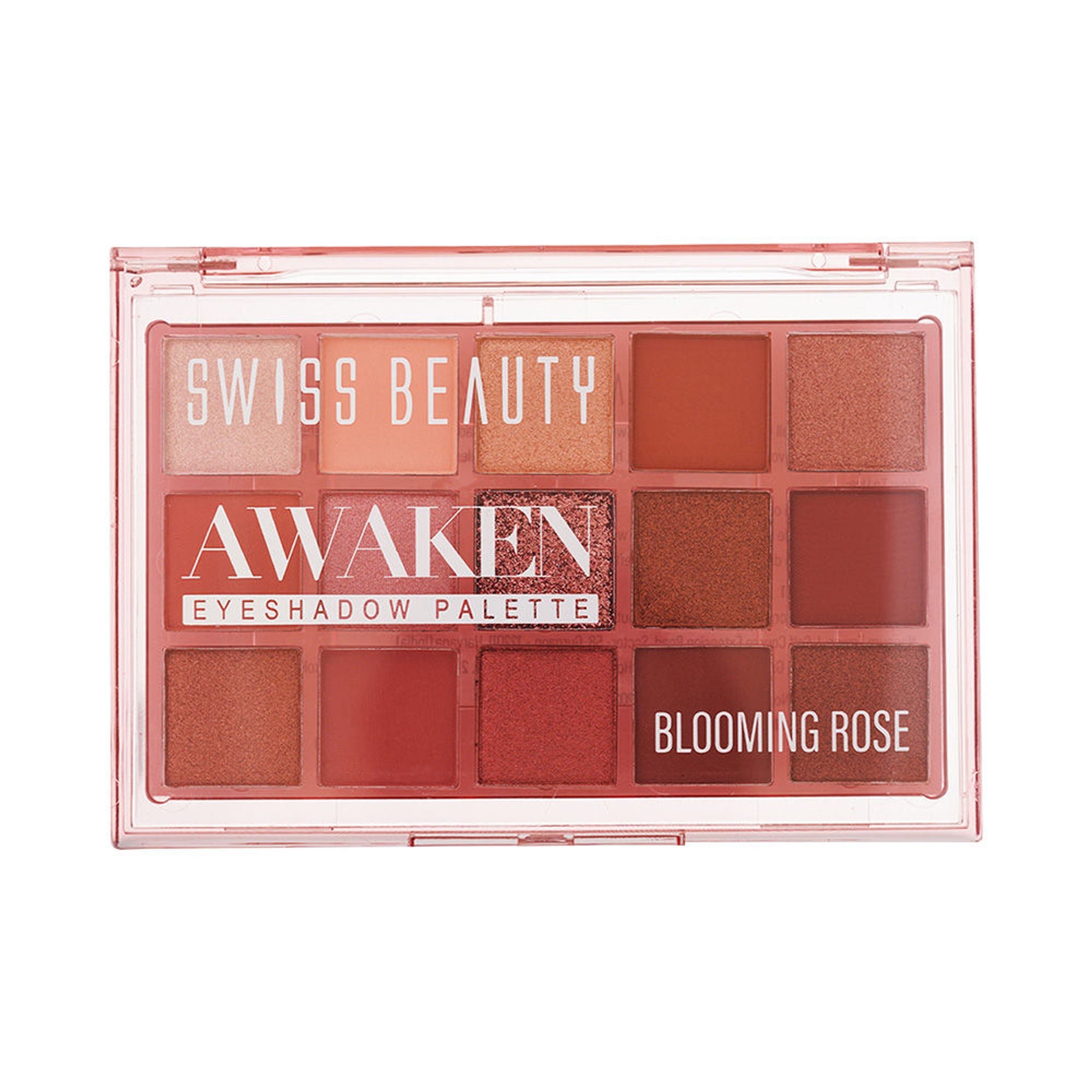 Swiss Beauty Awaken Eyeshadow Palette , Matte + Shimmer Finish , Long-Lasting - Blooming Rose - Distacart