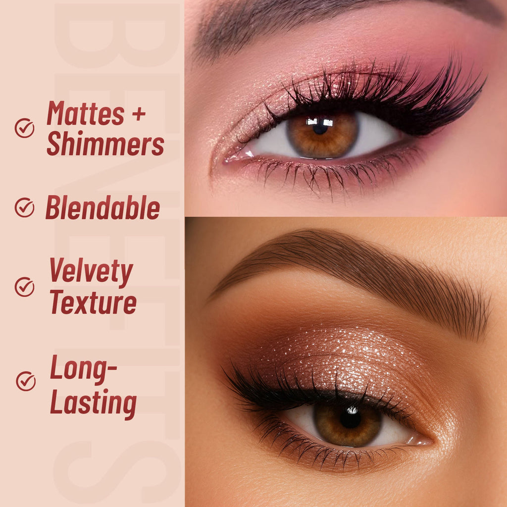 Swiss Beauty Awaken Eyeshadow Palette , Matte + Shimmer Finish , Long-Lasting - Brewed Morning