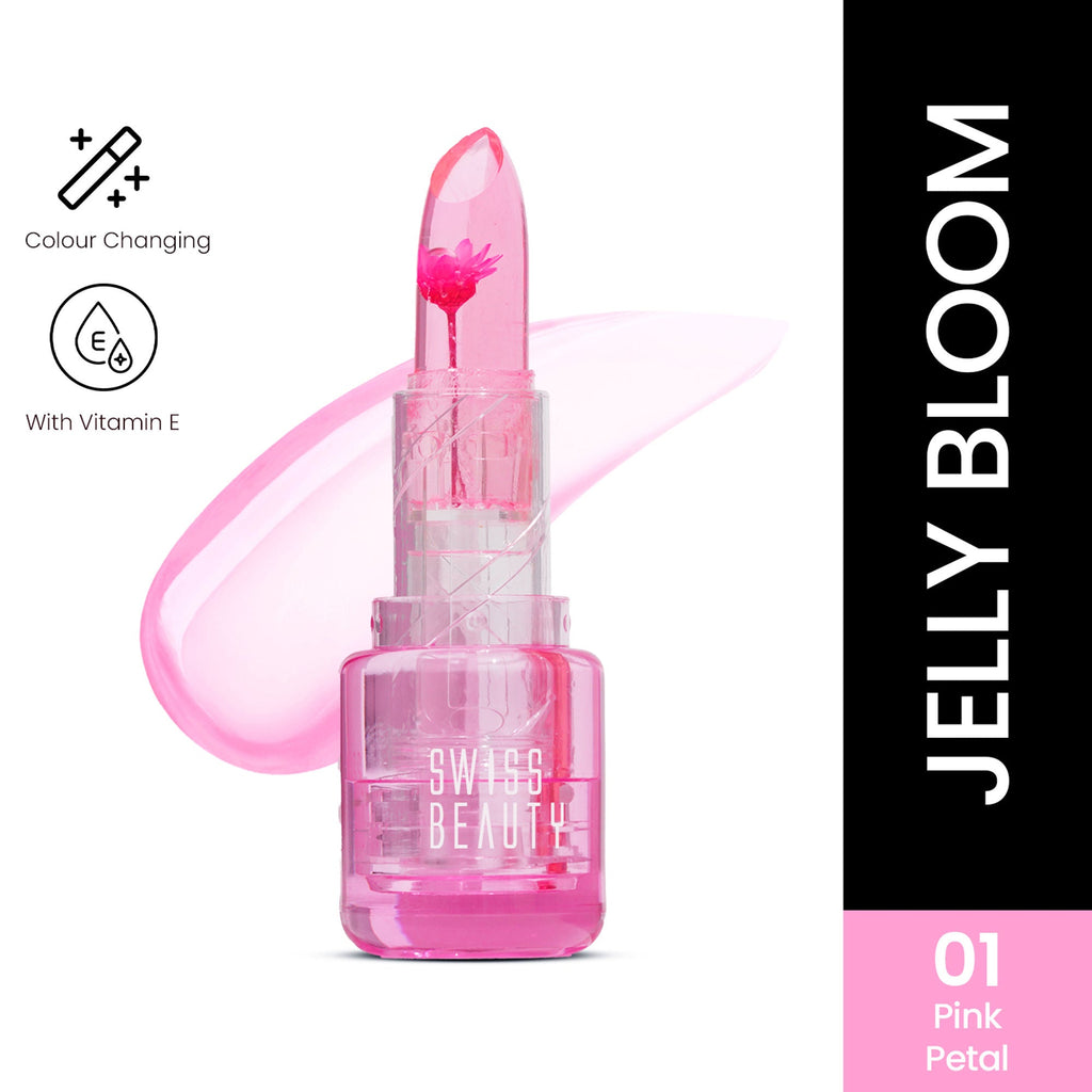 Swiss Beauty Jelly Bloom PH Lip Balm, Colour-Changing Tint, Hydrating With Vitamin E - Distacart