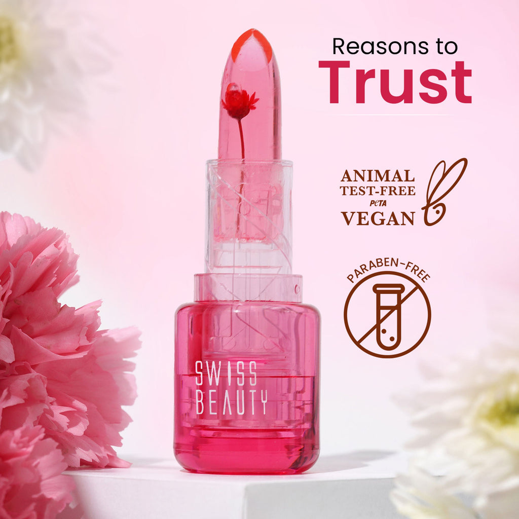 Swiss Beauty Jelly Bloom PH Lip Balm, Colour-Changing Tint, Hydrating With Vitamin E - Distacart