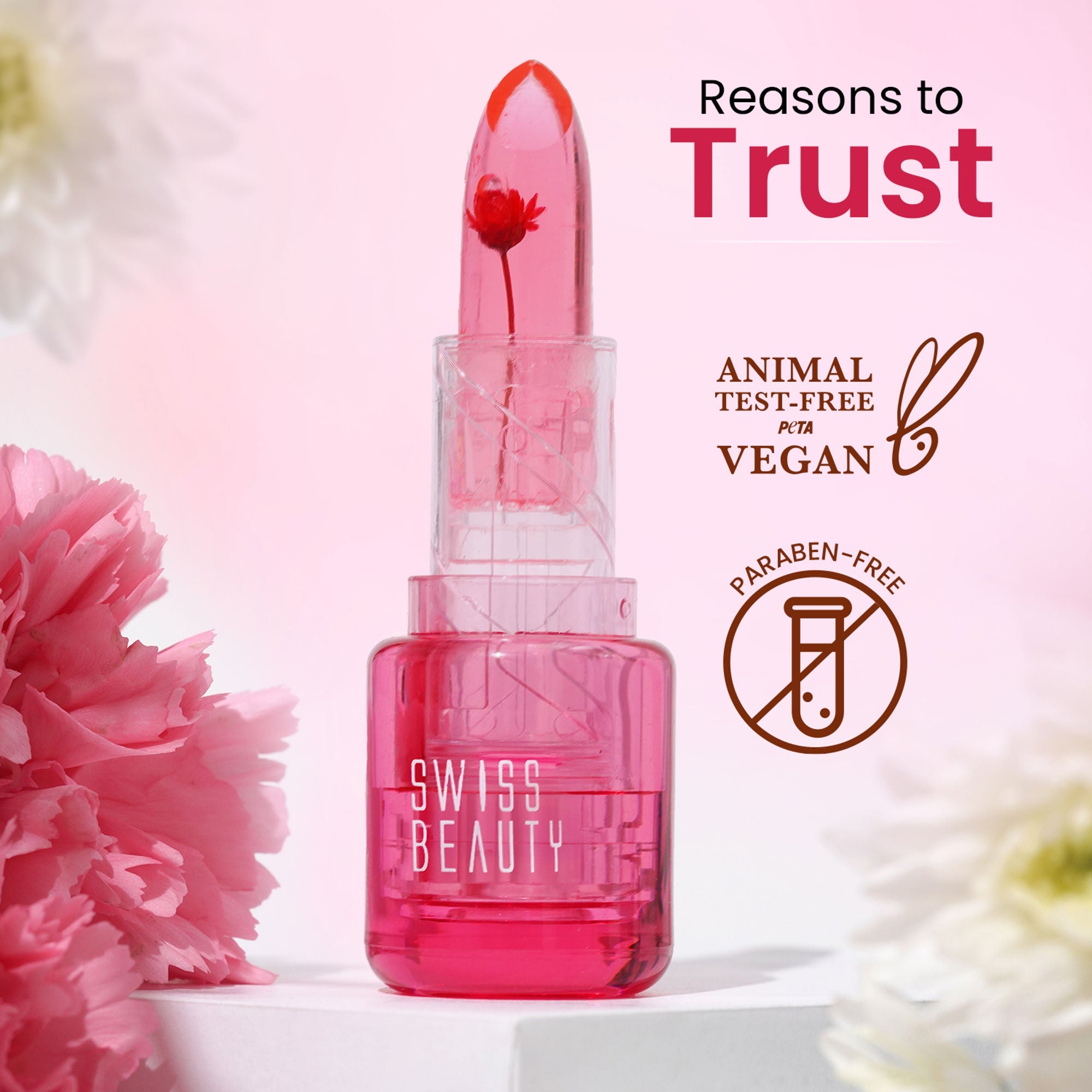 Swiss Beauty Jelly Bloom PH Lip Balm, Colour-Changing Tint, Hydrating With Vitamin E - Distacart