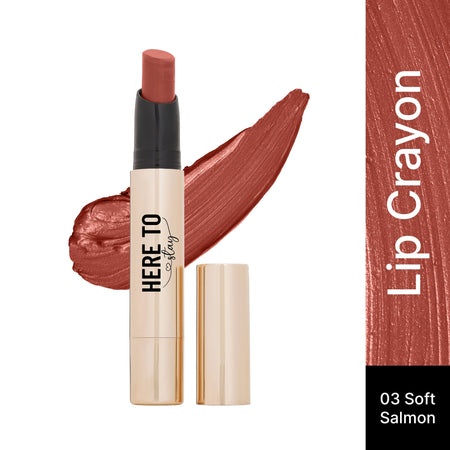Swiss Beauty Select Here To Stay Lip Crayon Velvety-Matte Finish , 12-Hour Stay - 3 Soft Salmon
