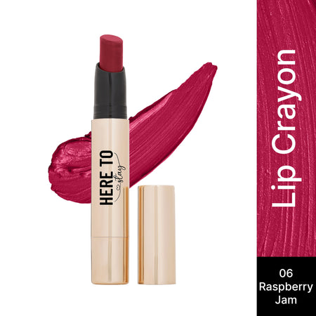 Swiss Beauty Select Here To Stay Lip Crayon Velvety-Matte Finish , 12-Hour Stay - 6 Raspberry Jam
