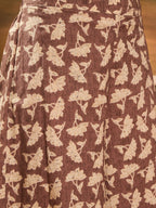 InWeave Light Brown Off White V Neck Flared Kurta Set - Distacart