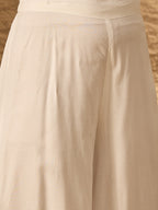 InWeave White Flared Kurta Palazzo Set - Distacart