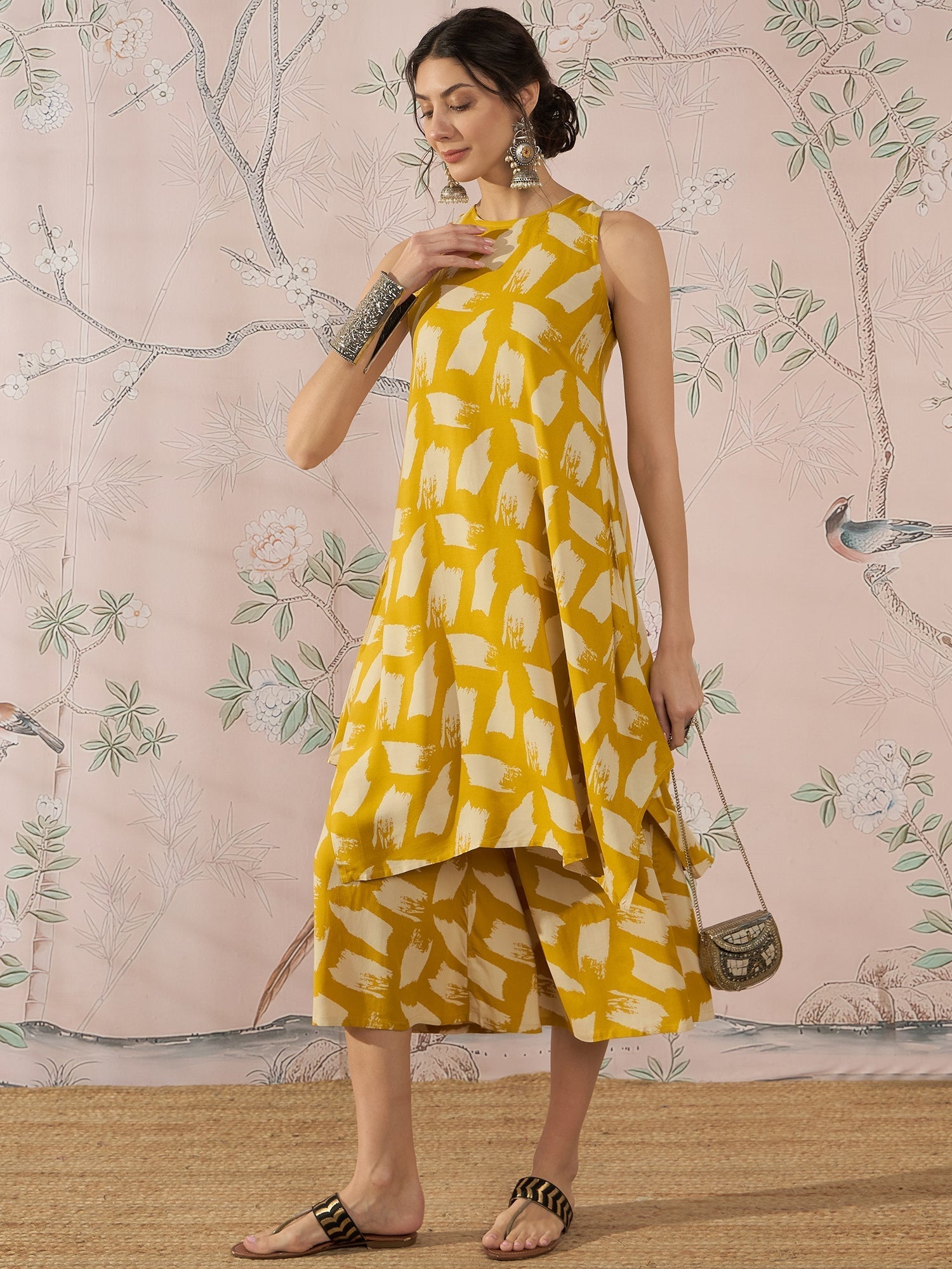 InWeave Honey Yellow Beige Kurta Set