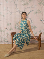 InWeave Marin Teal Beige Kurta Set