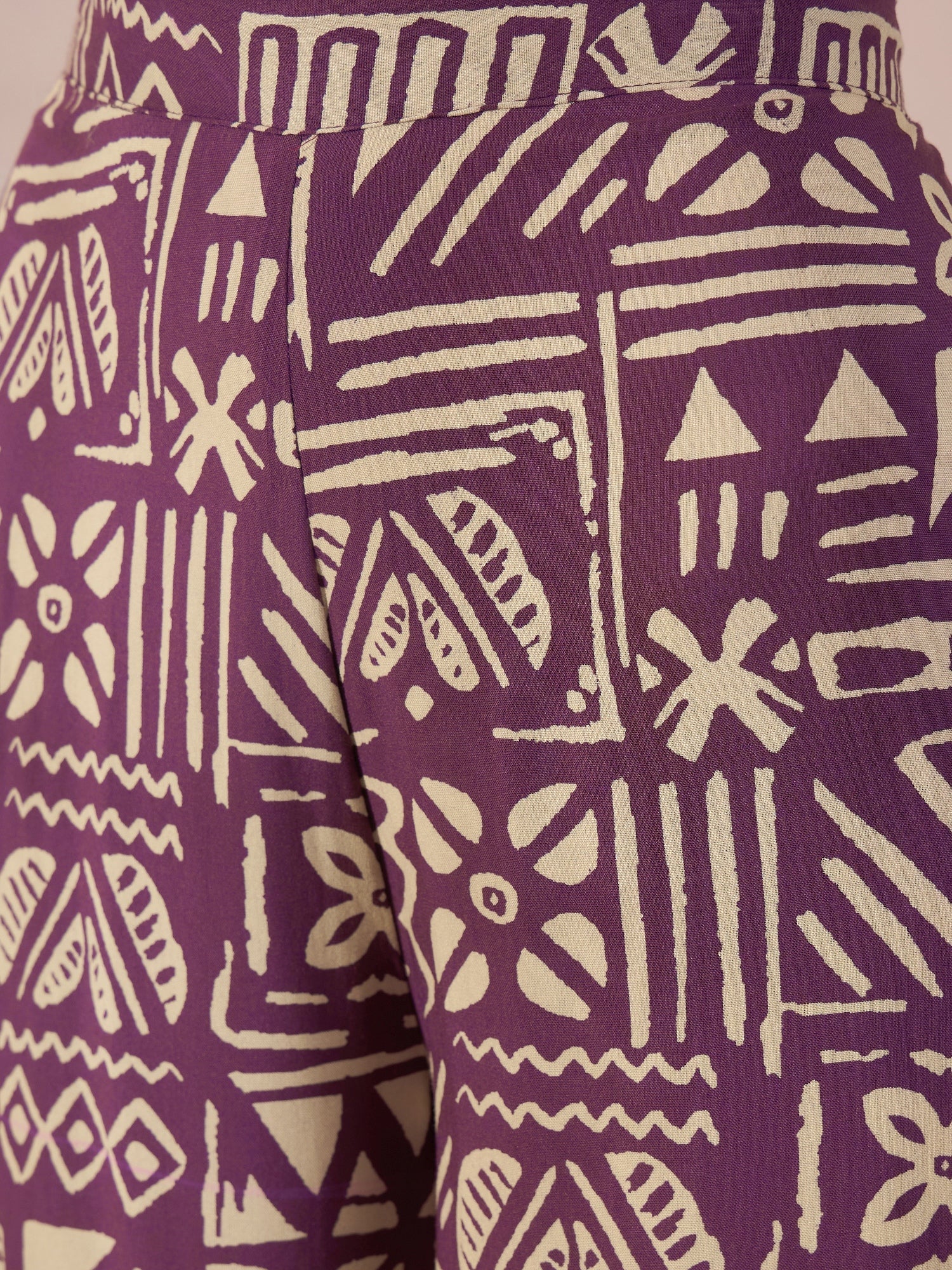 InWeave Dusty Mauve Ethnic Flared Kurta Set