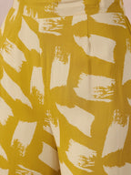 InWeave Honey Yellow Beige Slit Kurta Set