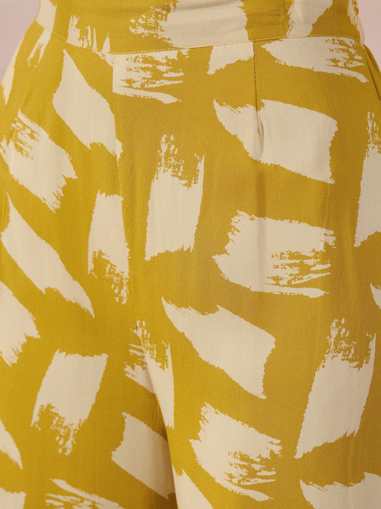 InWeave Honey Yellow Beige Slit Kurta Set