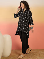 InWeave Black Embroidery Mandarin Black Set - Distacart