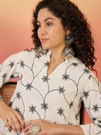 InWeave White Embroidery Mandarin White Set - Distacart