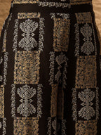 InWeave Black Golden Beige V-Flared Kurta Set