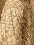 InWeave Off White Swirl V-Flared Kurta Set - Distacart