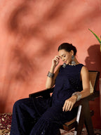 InWeave Blue Chikankari Short Kurta Set - Distacart