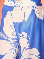 InWeave Azure Blue Hibiscus Kurta Set