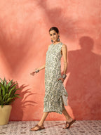 InWeave Sea Green Ethnic Palazzo Kurta Set