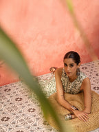 InWeave Sea Green Ethnic Palazzo Kurta Set