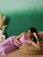 InWeave Lavender Lurex Thick Strappy Straight Kurta Pant Set - Distacart
