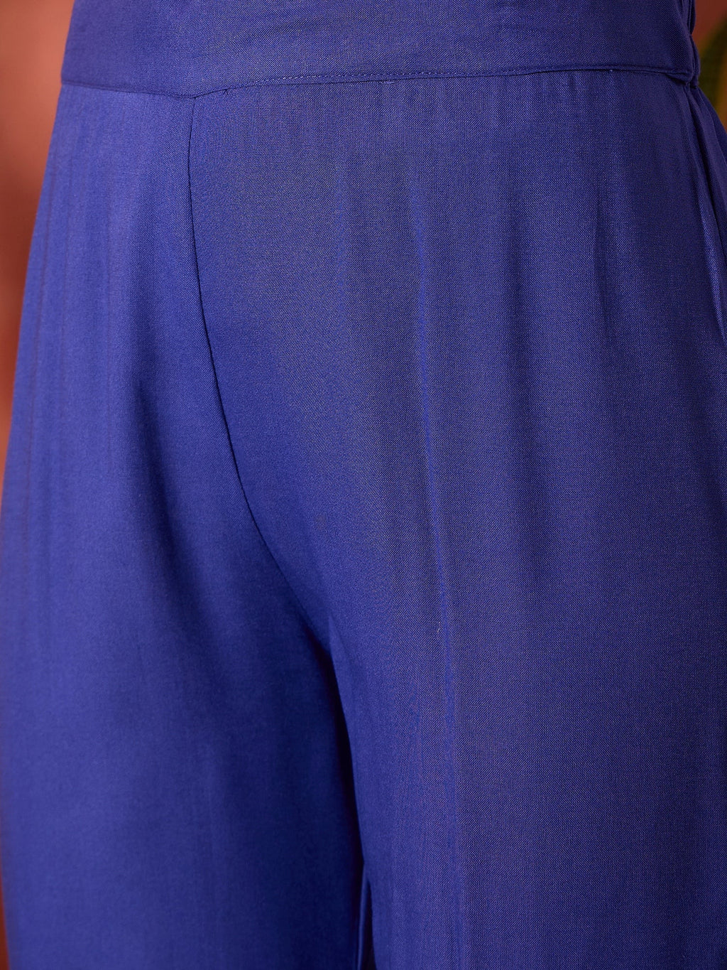 InWeave Ink Blue Long Anarkali Kurta Pant Set