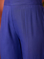 InWeave Ink Blue Long Anarkali Kurta Pant Set