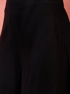 InWeave Black Kurta Short Palazzo Set