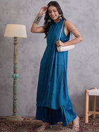 InWeave Peacock Blue Kurta Set - Distacart