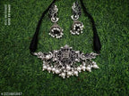 Tehzeeb Creations Women's Silver Colour Necklace With Peacock Design