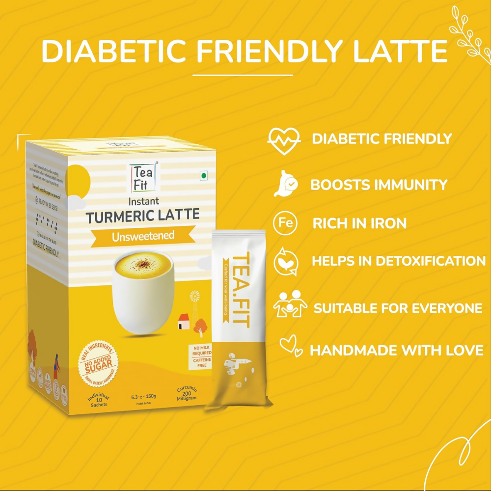 TeaFit AM/PM Wellness No Sugar Tea Premix - Ginger Tea & Turmeric Latte - Distacart