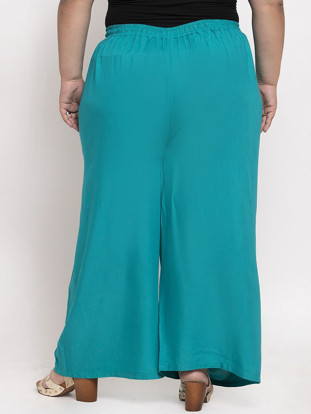 TAG 7 Women Plus Size Mid-Rise Wide Leg Palazzos