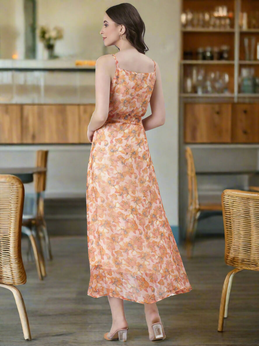 Souchii Floral Print Tiered Dress – Flowy Fit & Flare