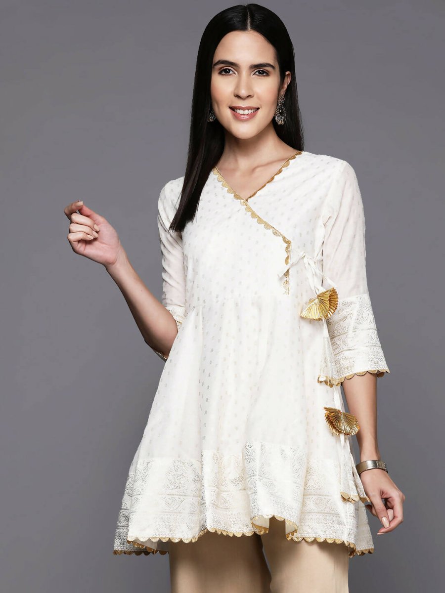 Ahalyaa Women's Traditional wear Tunic - Off-White