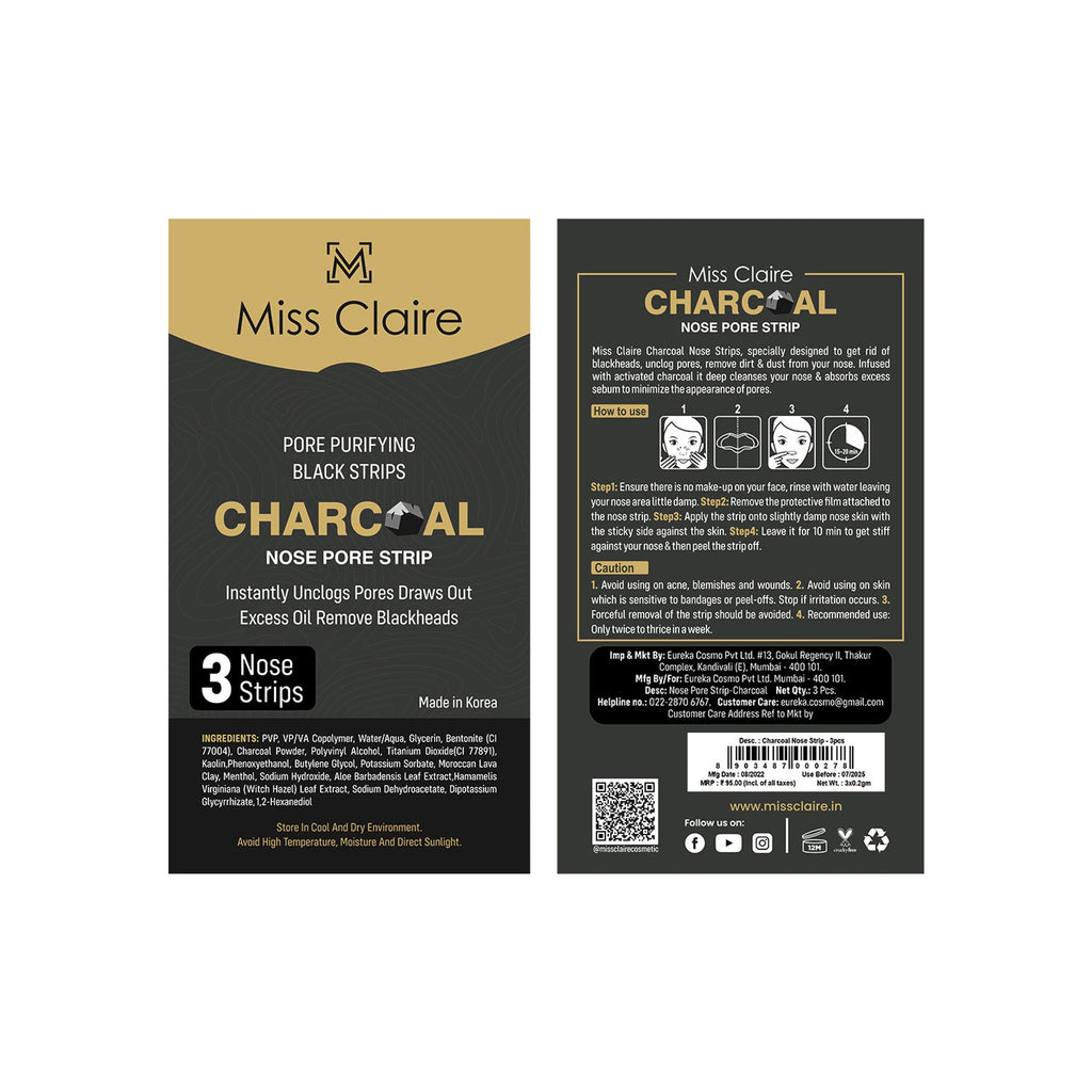 Miss Claire Charcoal Nose Strip - Distacart