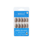 shills professional reusable press on nails almond spn619