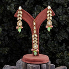 Tehzeeb Creations Designer Pink and Mint Color Choker Stone Necklace Set