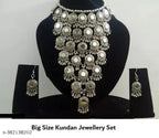 Tehzeeb Creations Women's Anarkali Design Oxidised Necklace With Mirror