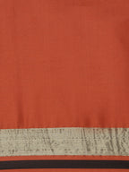 Saree Mall Rust & Gold-Toned Woven Design Silk Blend Uppada Sarees