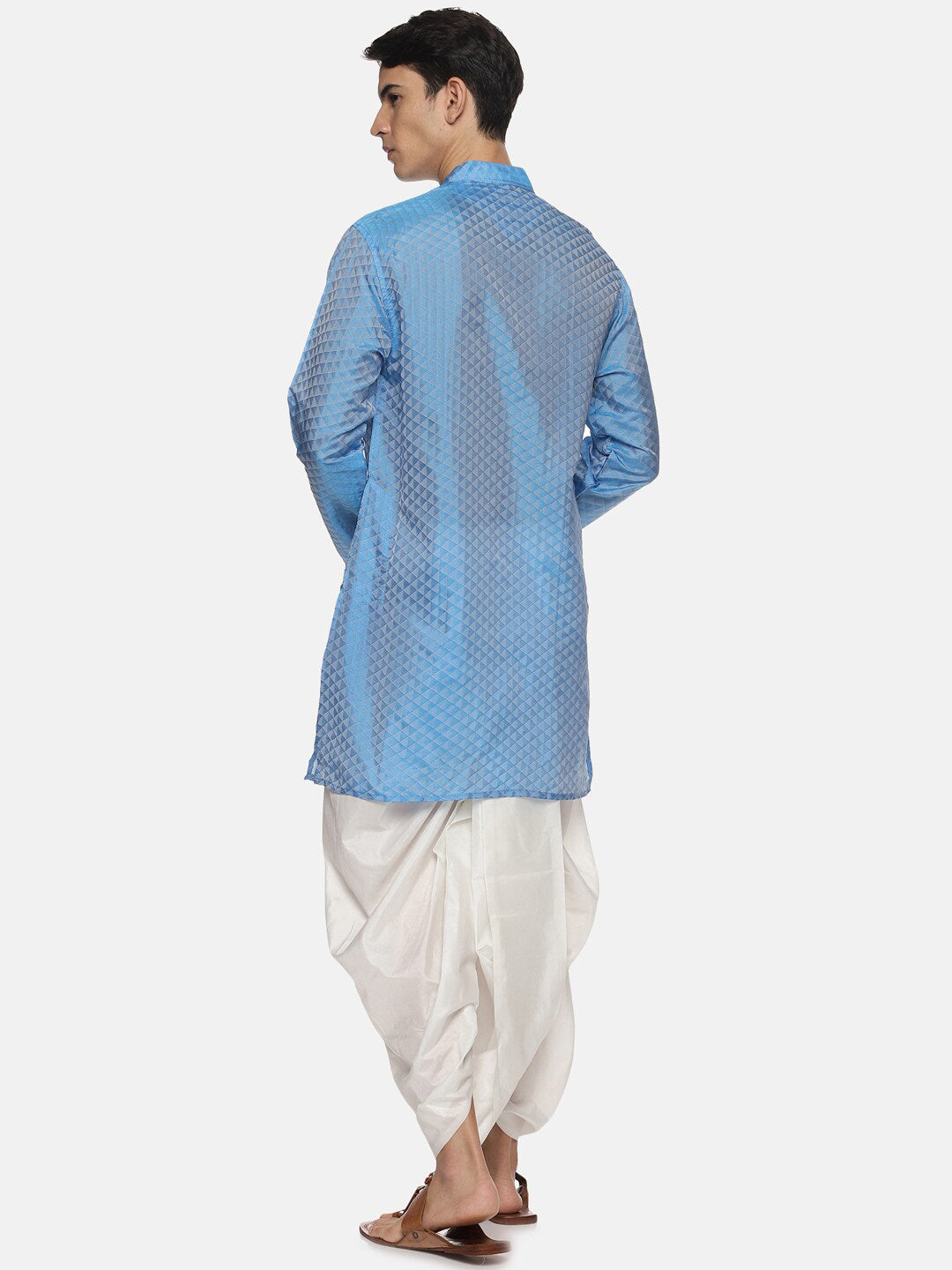 Sethukrishna Men Blue Kurta with Dhoti Pants - Distacart
